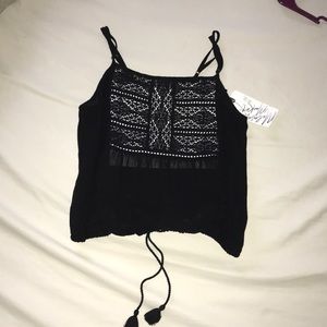 Black Crochet Crop Top - Melrose And Market